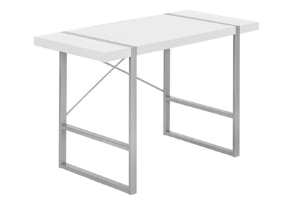 Industrial Computer Desk with Concrete-Look Tabletop - Multiple Colors