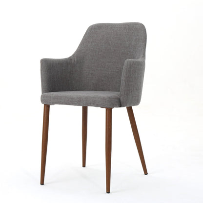 Elegant Dining Chair with Contoured Support - Orange, Dark Gray, Green
