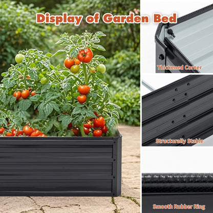 Galvanized Raised Garden Bed with Durable Metal Construction - Outdoor
