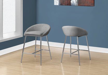 Bar Height Swivel Stool Set with Cushioned Seat - Gray or White