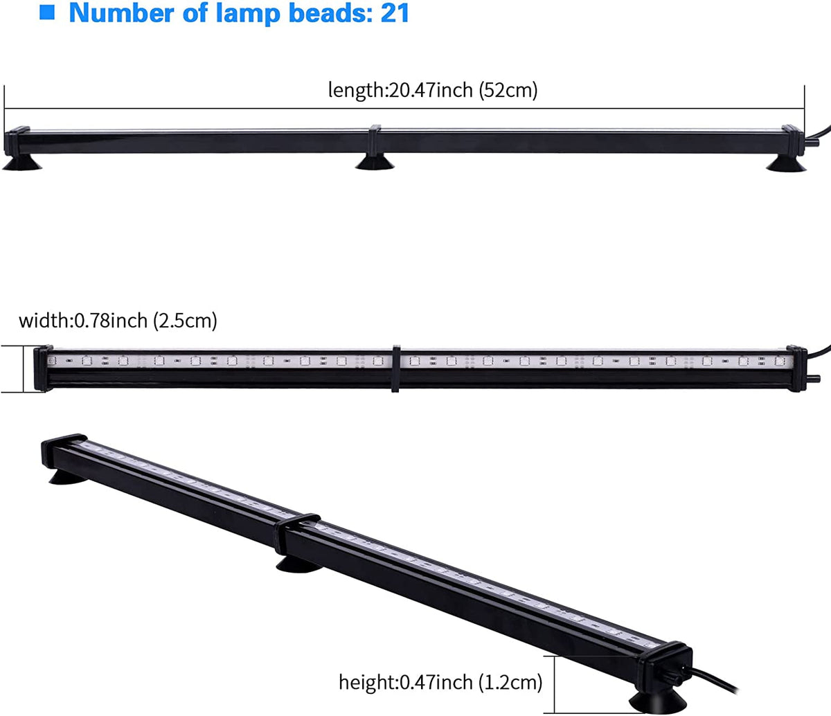 Fish Tank Light with Air Bubble Hole