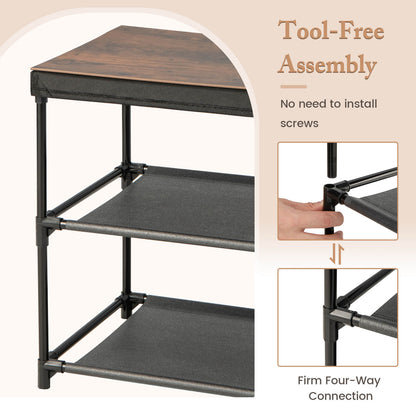 2-Drawer Nightstand with Removable Fabric Bins and Pull Handles