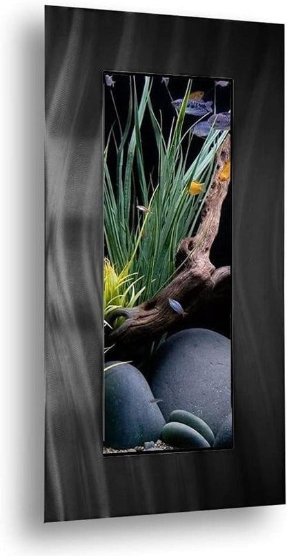 2.0 Wall Mounted Aquarium - Verticali Silver Stainless Steel