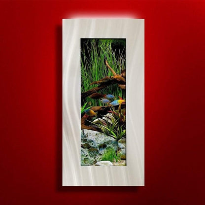 2.0 Wall Mounted Aquarium - Verticali Silver Stainless Steel