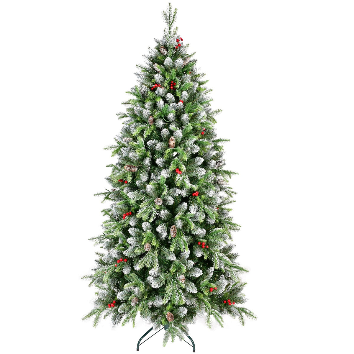 6ft Pre-Lit Artificial Christmas Tree with 380 Warm White LED Lights