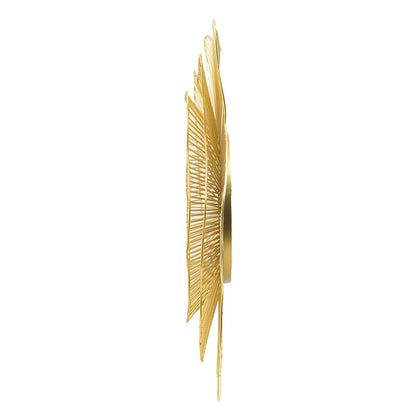 Starburst Metal Wall Mirror with Gold Iron Frame - 27"