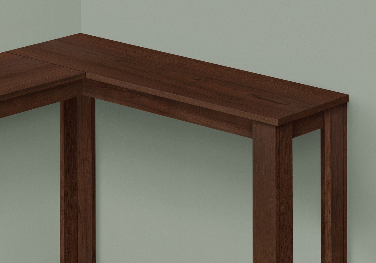 Corner Accent Console Table with Two Tiers - Cherry