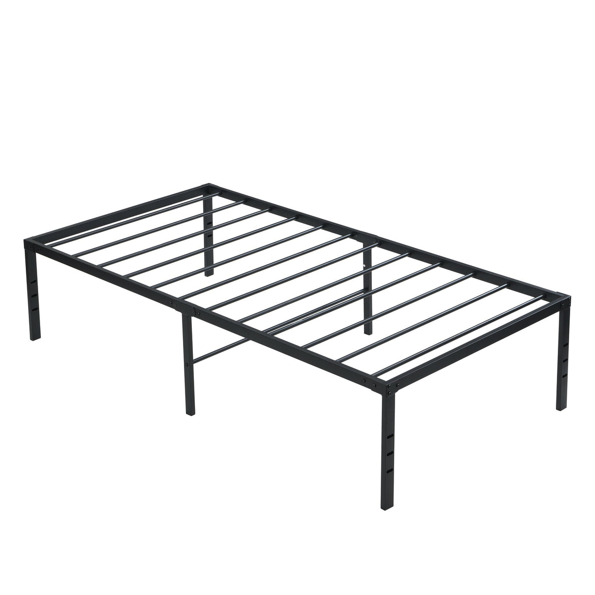 Heavy Duty Metal Bed Frame with Quiet Support - Black