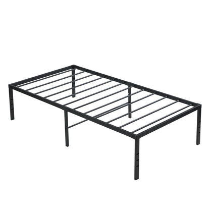 Heavy Duty Metal Bed Frame with Quiet Support - Black