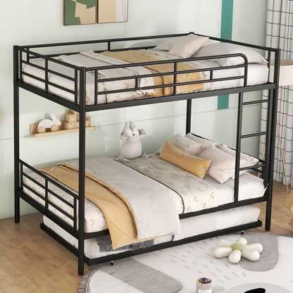 Steel Construction Bunk Bed with Convertible Design - Multiple Colors