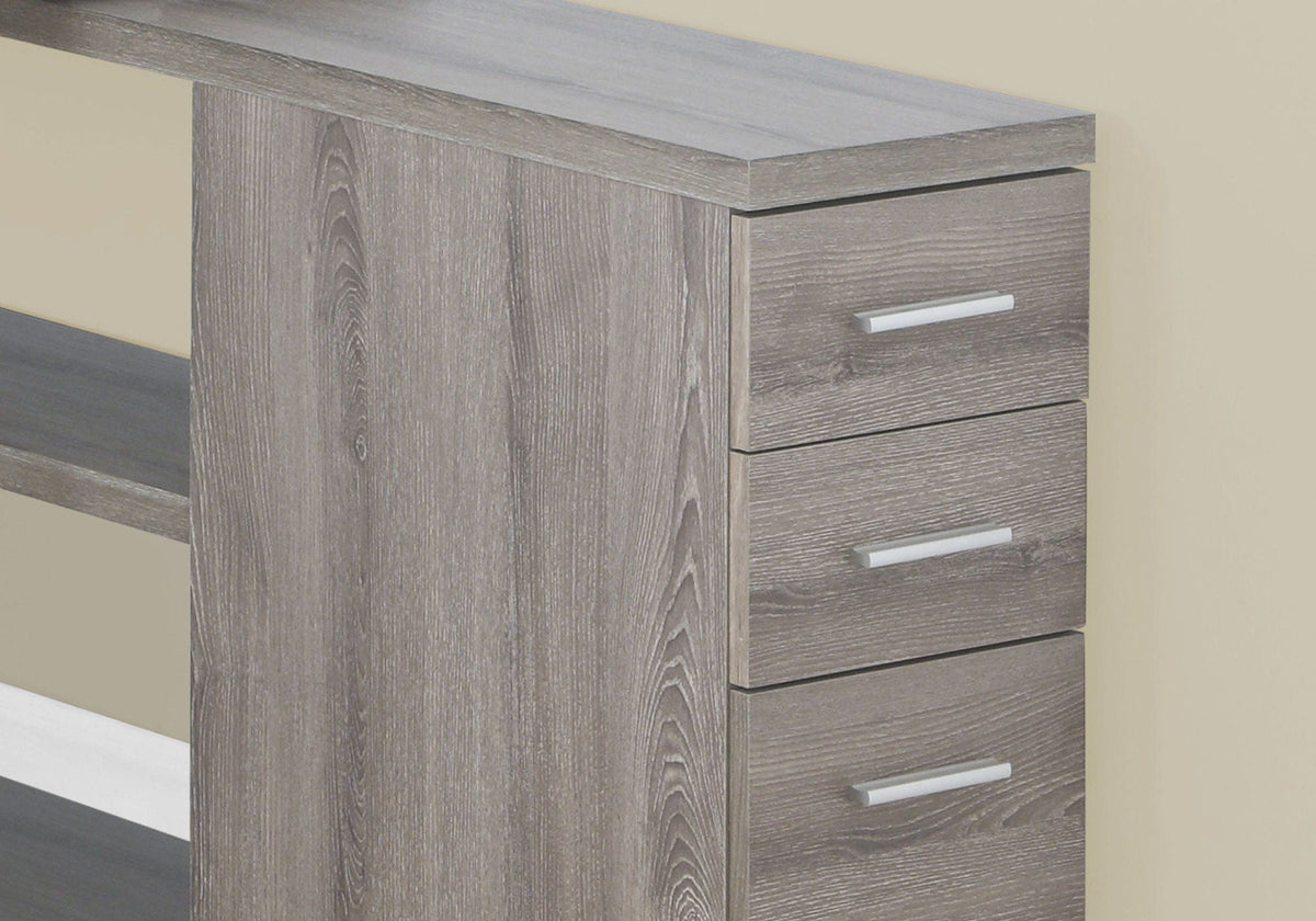 L-Shape Computer Desk with Storage Drawers - Multiple Colors