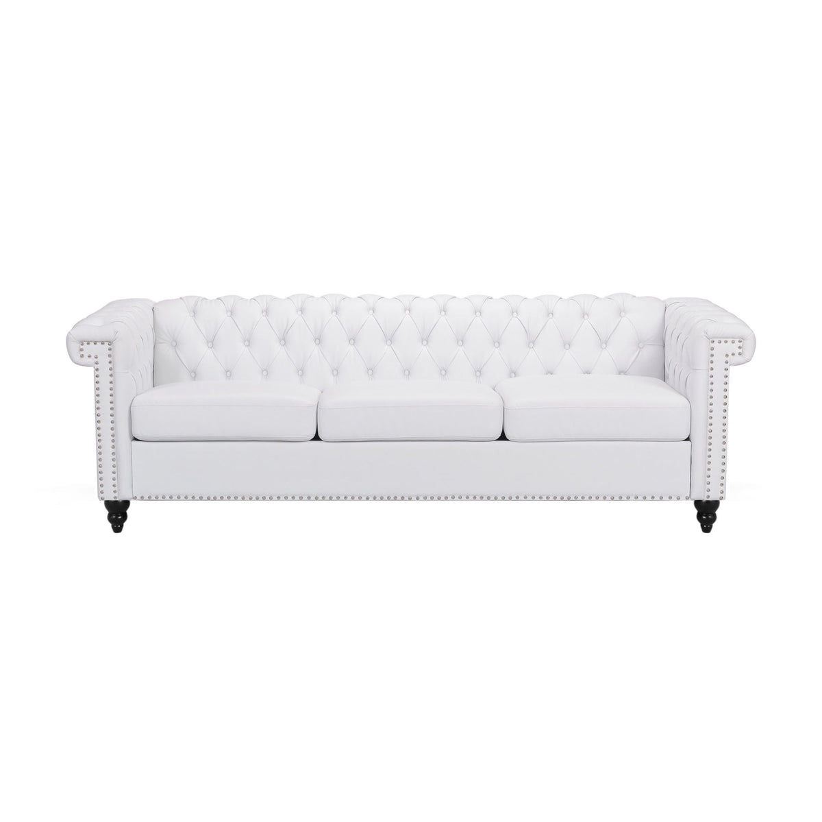 Chesterfield Style 3 Seater Sofa with Deep Button Tufting - Multiple Colors