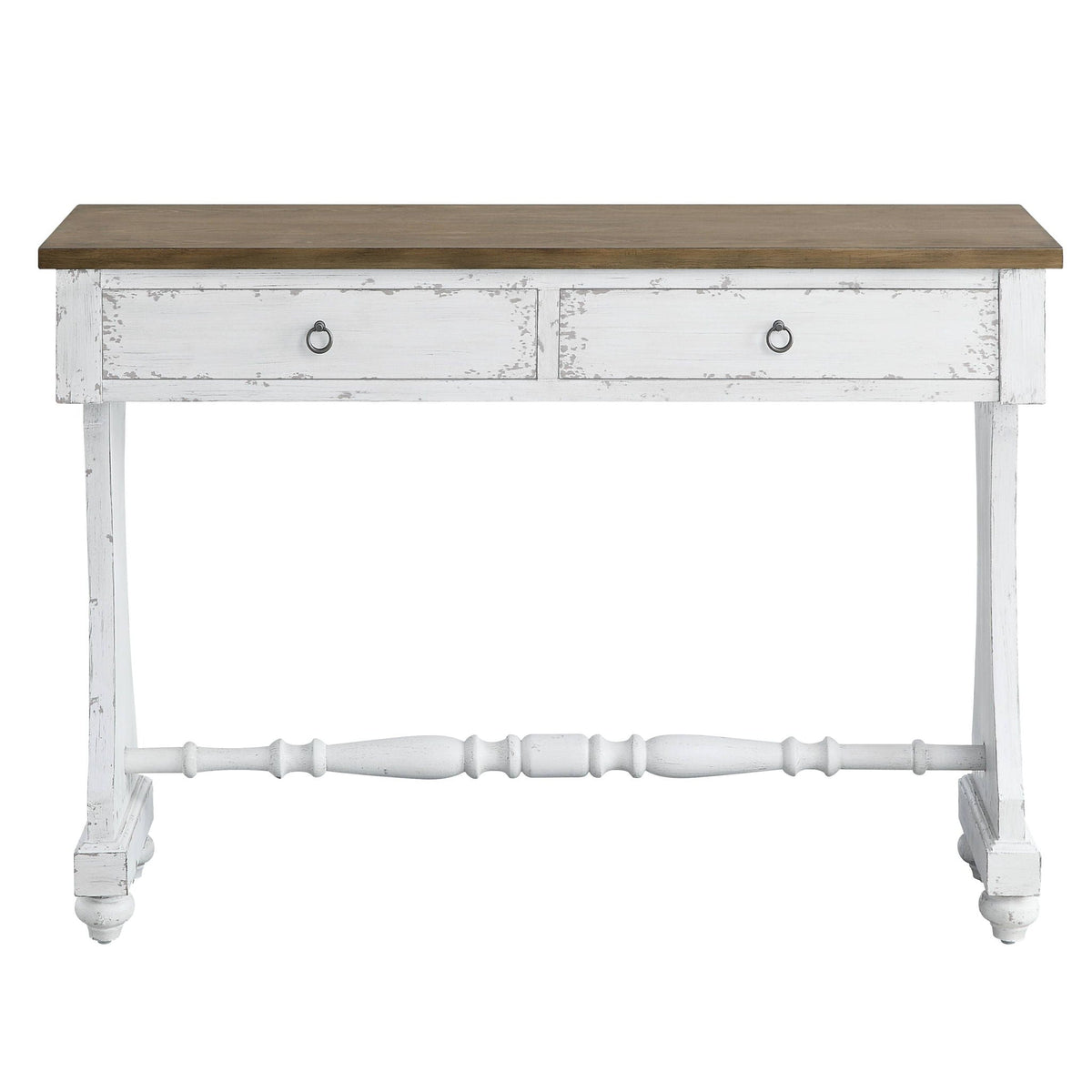 Antique White Console Table with Storage Drawers - Carminda