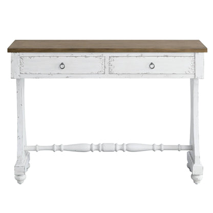 Antique White Console Table with Storage Drawers - Carminda