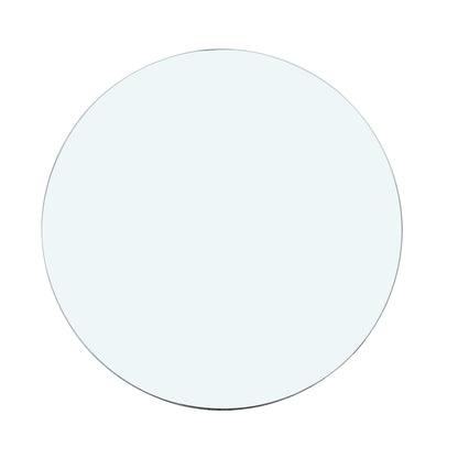 Round Tempered Glass Table Top with Durable Finish - White or Black