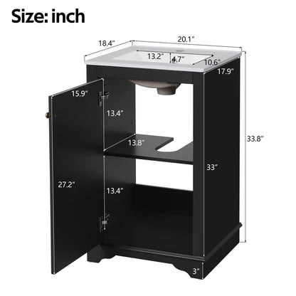 Bathroom Vanity With Sink, Freestanding Single Cabinet Set
