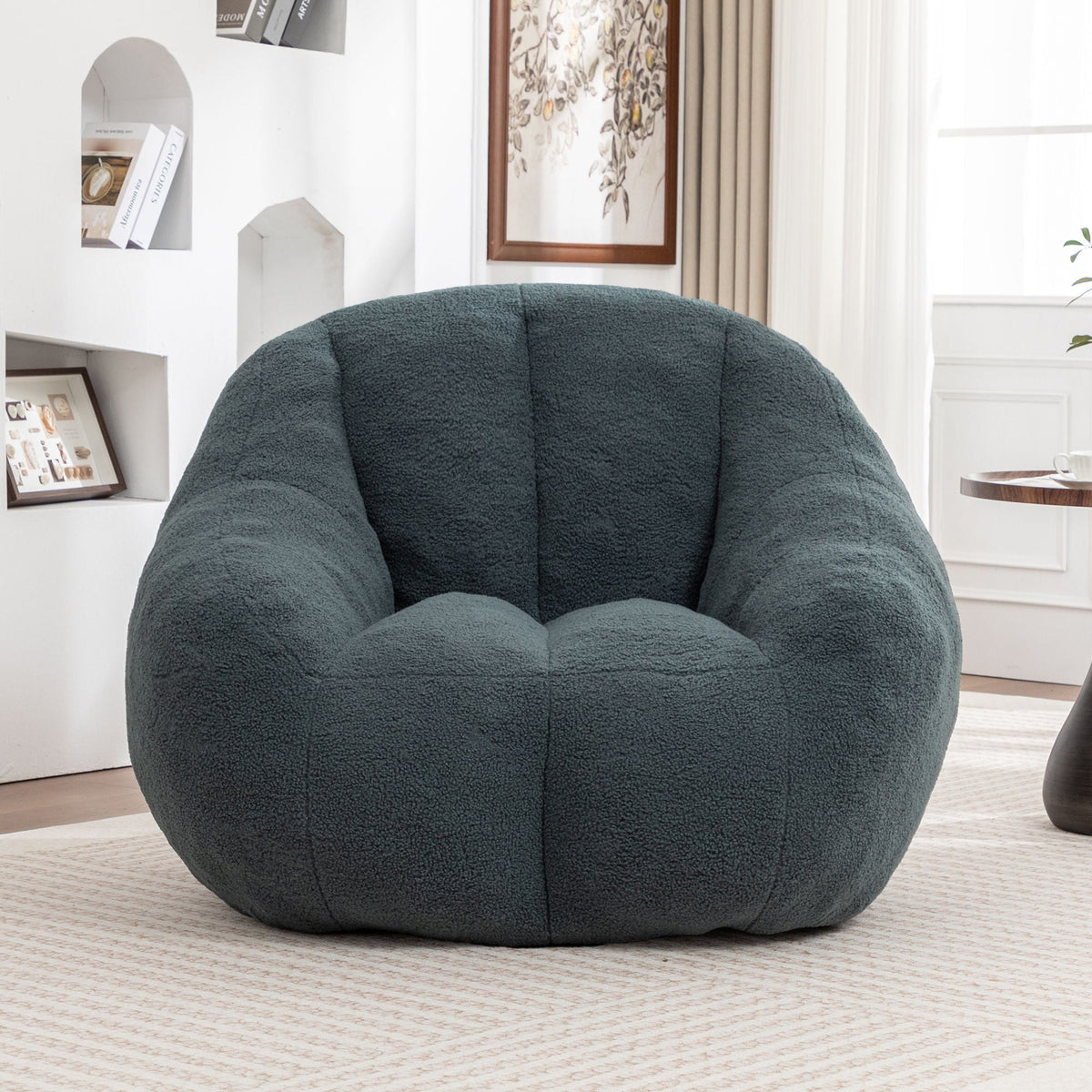 Comfy Bean Bag Chair with Memory Foam Filler - Tufted Soft