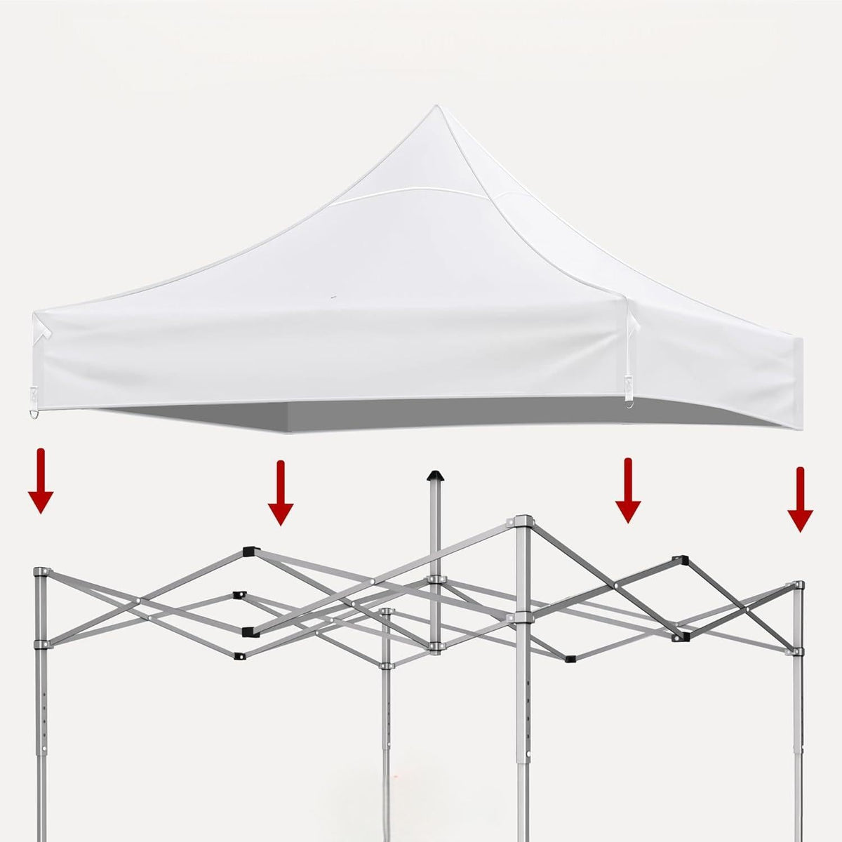 10'x10' Canopy Replacement Top with UPF 50+ Protection - White or Dark Gray
