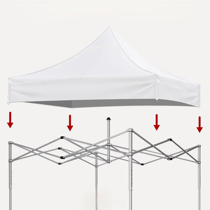 10'x10' Canopy Replacement Top with UPF 50+ Protection - White or Dark Gray