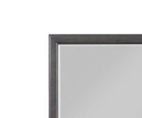 Louis Philippe Bedroom Mirror with Elegant Wood Frame - Dark Brown, Dark Gray, or White