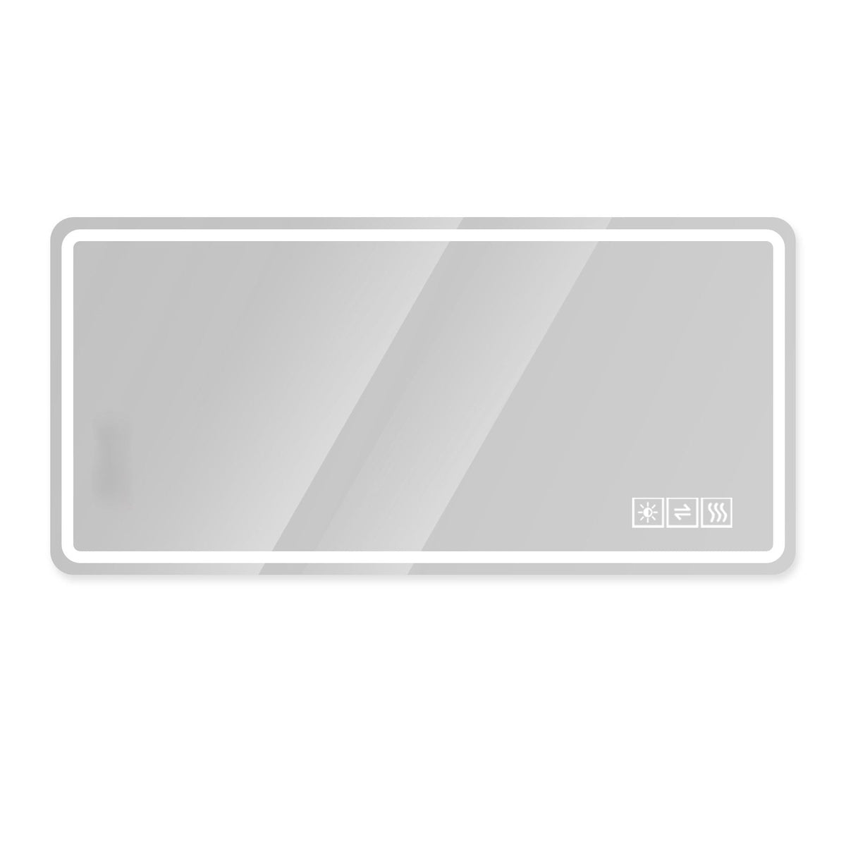 LED Bathroom Mirror with Anti-Fog and Tri-Color Lighting - Pearl Silver