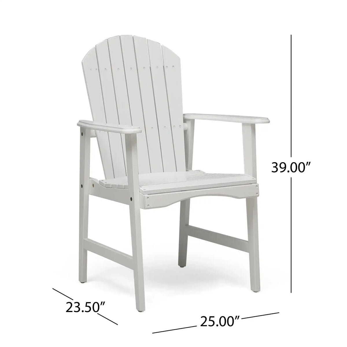 Weather Resistant Acacia Wood Adirondack Dining Chairs Set of 2 - Multiple Colors