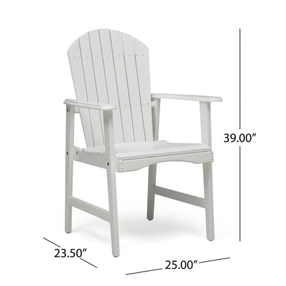 Weather Resistant Acacia Wood Adirondack Dining Chairs Set of 2 - Multiple Colors