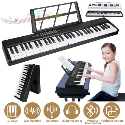 GBruno 61Keys Foldable Electronic Piano Keyboard