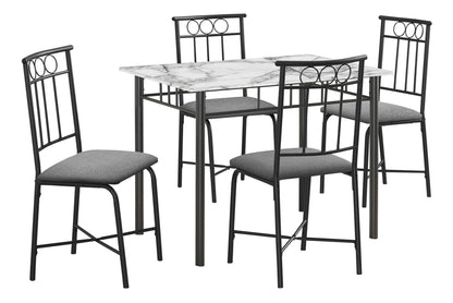 5 Pieces Small Rectangular Dining Table Set