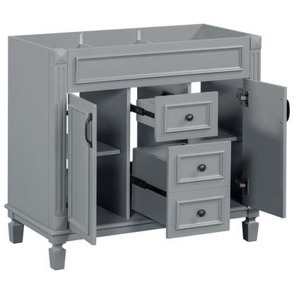 Bathroom Vanity Cabinet with Soft-Closing Doors and Drawers - Multiple Colors