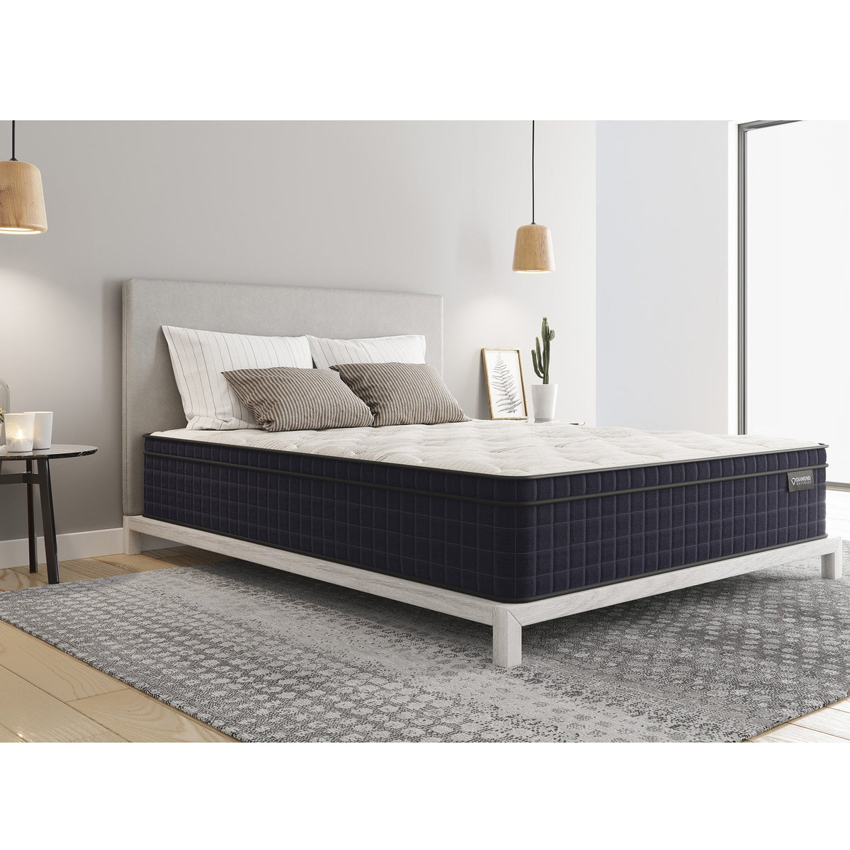 Copper Cooling Hybrid Mattress with Dynamic Edge Coils – Twin XL, Medium Feel