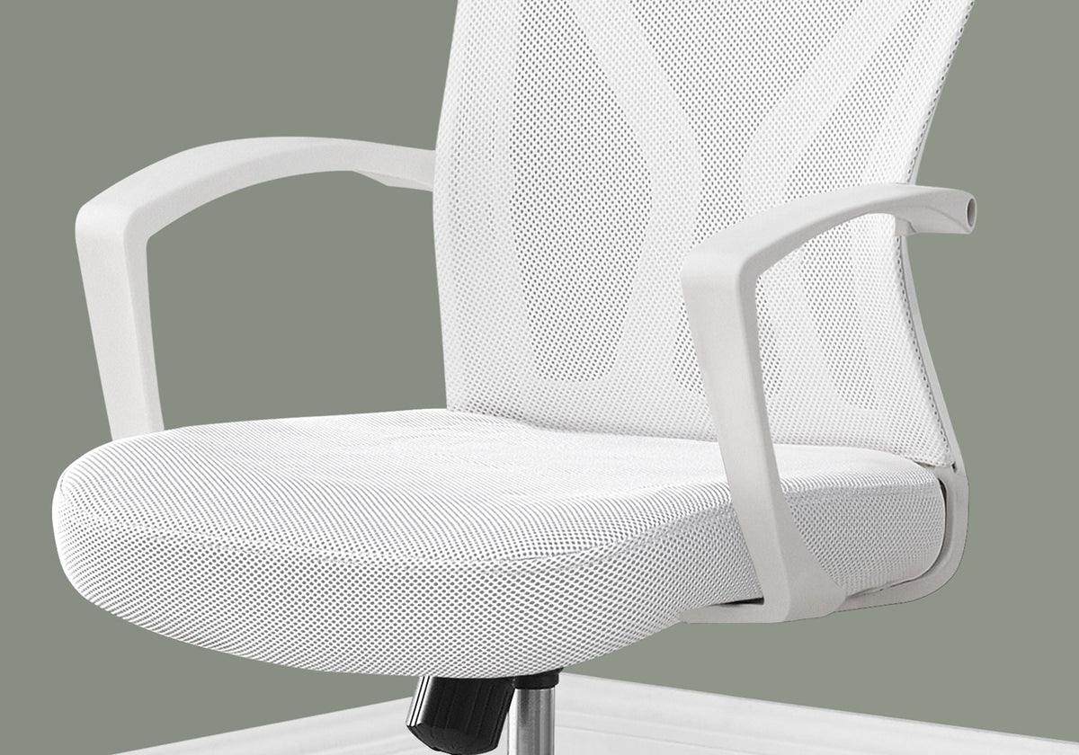 Ergonomic Office Chair with Adjustable Height and Swivel - Black or White