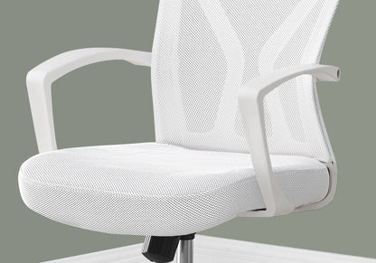 Ergonomic Office Chair with Adjustable Height and Swivel - Black or White