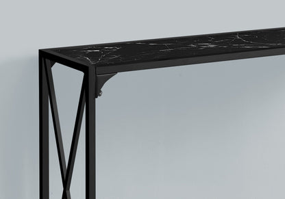 Accent Console Table with Two-Tier Design - Black