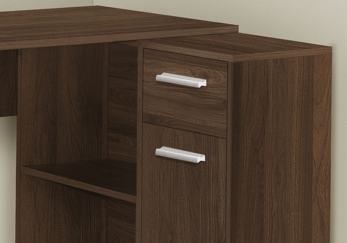 L-Shaped Computer Desk with Storage Drawers - Multiple Colors