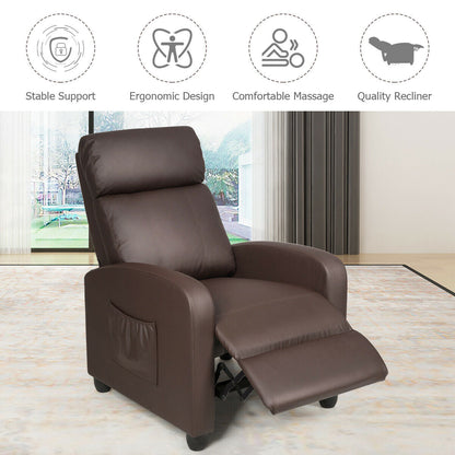 Recliner Sofa Wingback Chair with Massage Function