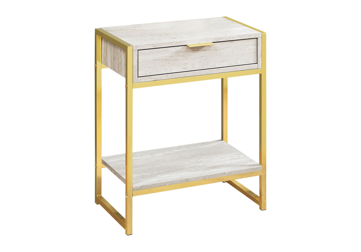 Accent Side Table with Storage Drawer and Spacious Tabletop - Multiple Colors