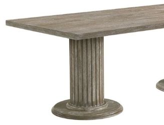 Gabrian Reclaimed Wood Dining Table with Double Pedestal Base - Gray