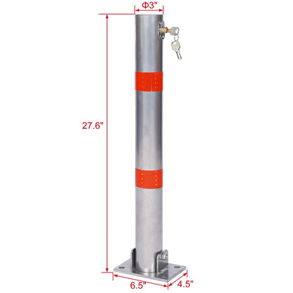 Parking Bollard Pole Barrier with Lock - Dark Gray or Yellow