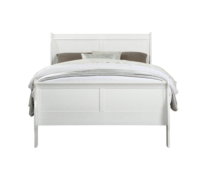 Louis Philippe Sleigh Style Bed with Classic Wood Construction - Multiple Colors
