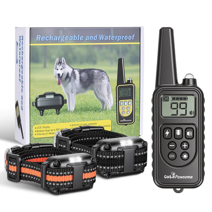 Rechargeable Dog Training Collar with Remote – 875 Yard Range
