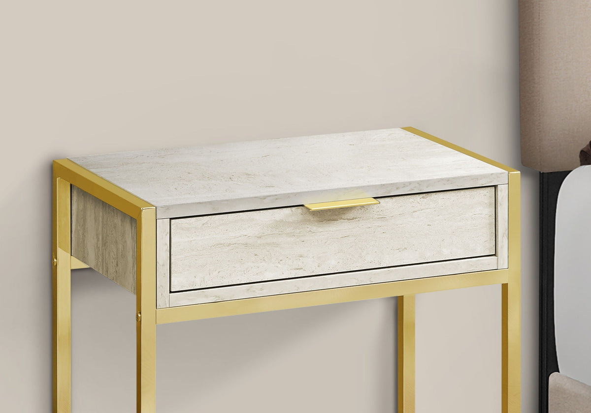 Accent Side Table with Storage Drawer and Spacious Tabletop - Multiple Colors