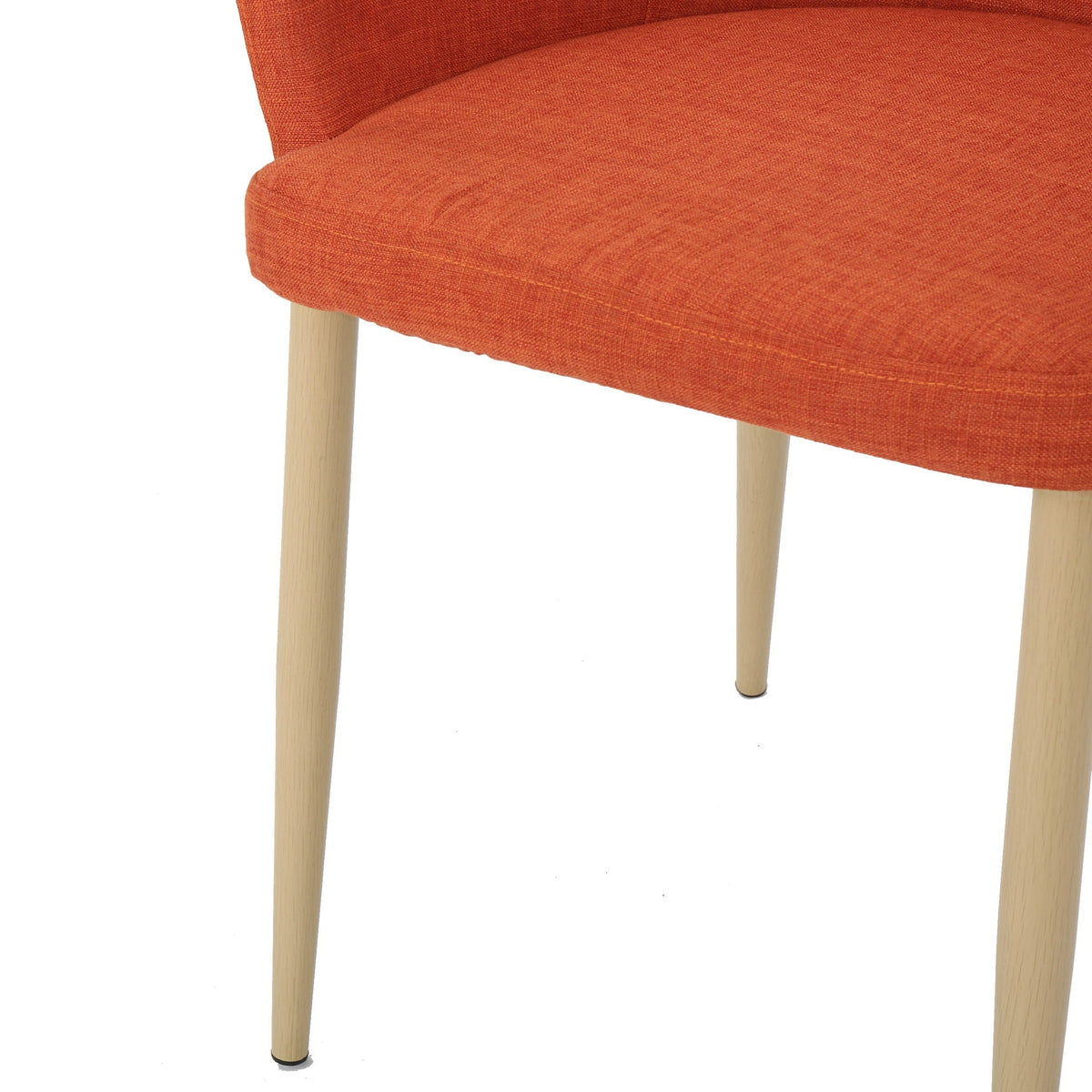 Elegant Dining Chair with Contoured Support - Orange, Dark Gray, Green