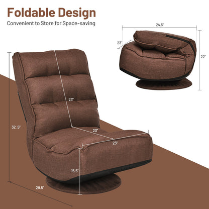 5-Position Folding Floor Gaming Chair