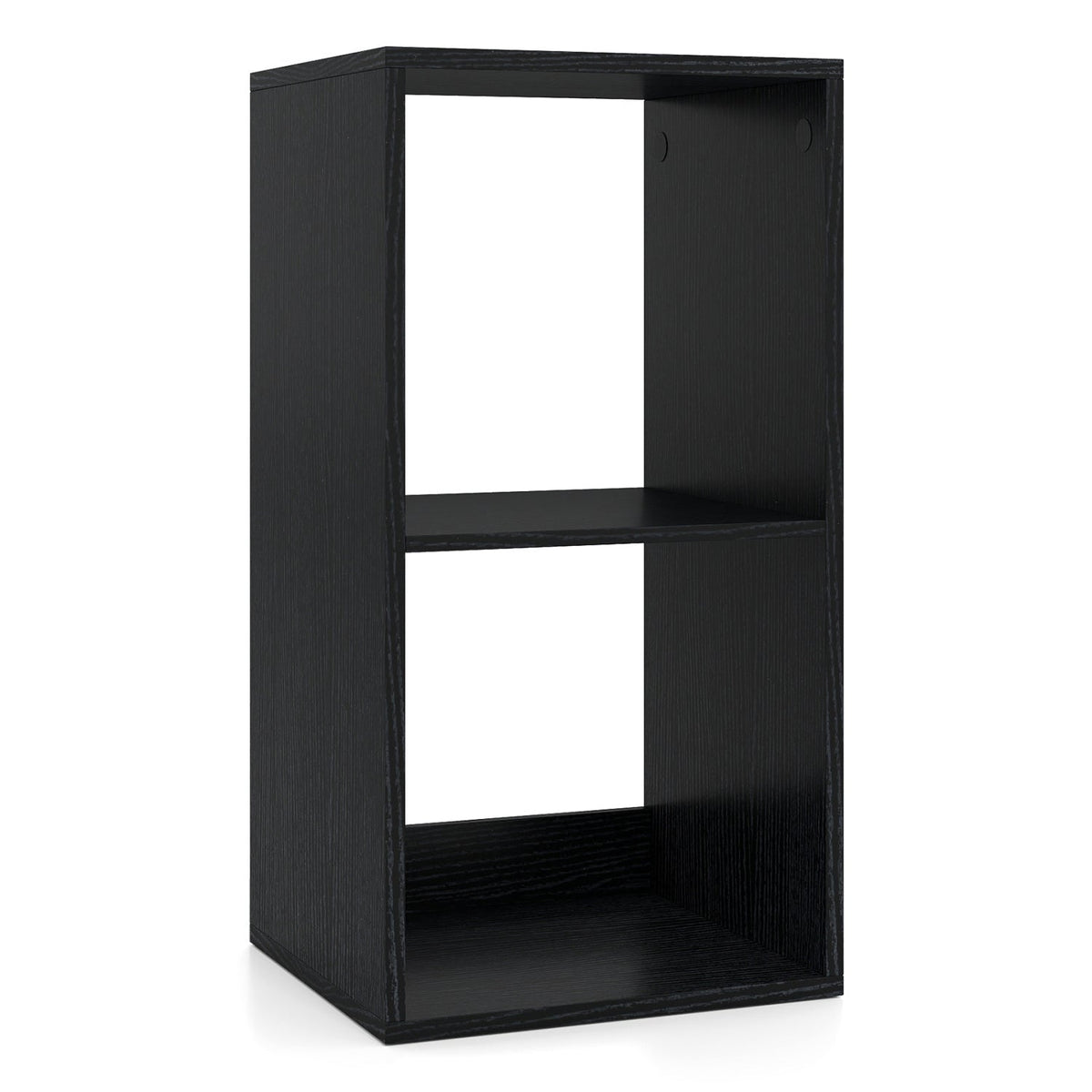 2 Cube Bookshelf with Back Guardrail for Living Room Bedroom