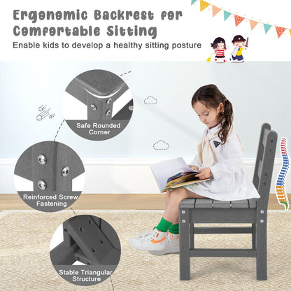 2 Pieces Kids Learning Chair set with Backrest
