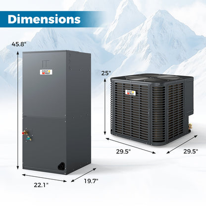 2 to 3 Ton 18.6-20 SEER2 Central Air Conditioner with Variable Speed
