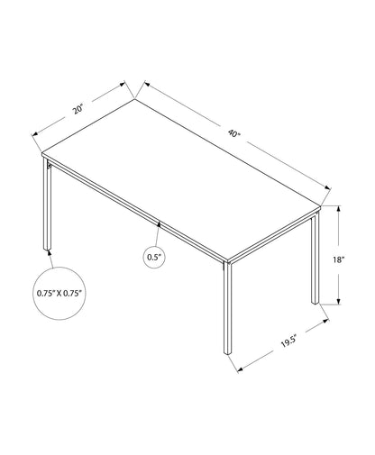 Rectangular Contemporary Coffee Table with Metal Legs - Light Brown, Dark Gray, or White