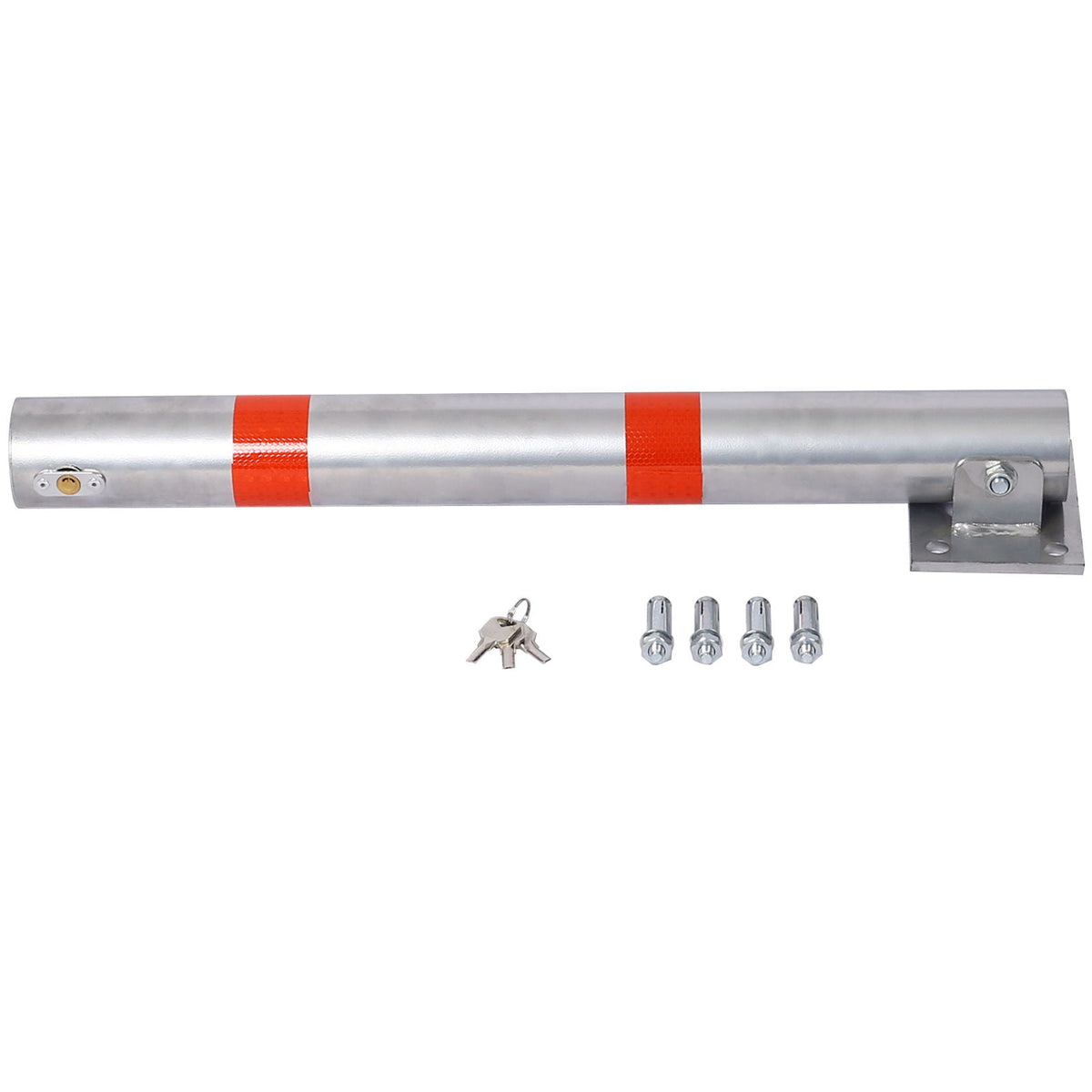 Parking Bollard Pole Barrier with Lock - Dark Gray or Yellow