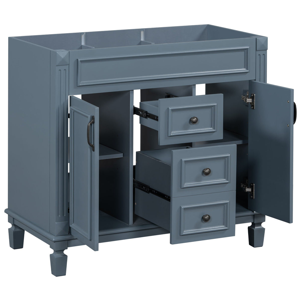 Bathroom Vanity Cabinet with Soft-Closing Doors and Drawers - Multiple Colors